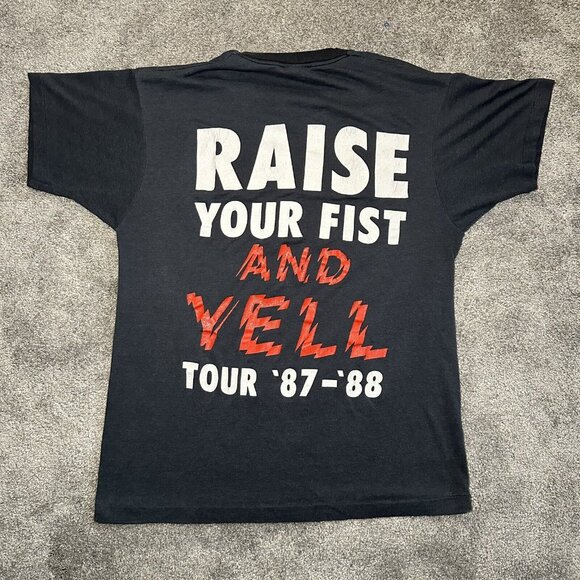 Alice Cooper 1987 T Shirt Size Large Raise Your Fist And Yell Tour Black Tours - Picture 6 of 9